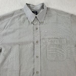 Dockers Men's Gray Checkered Short Sleeve Shirt